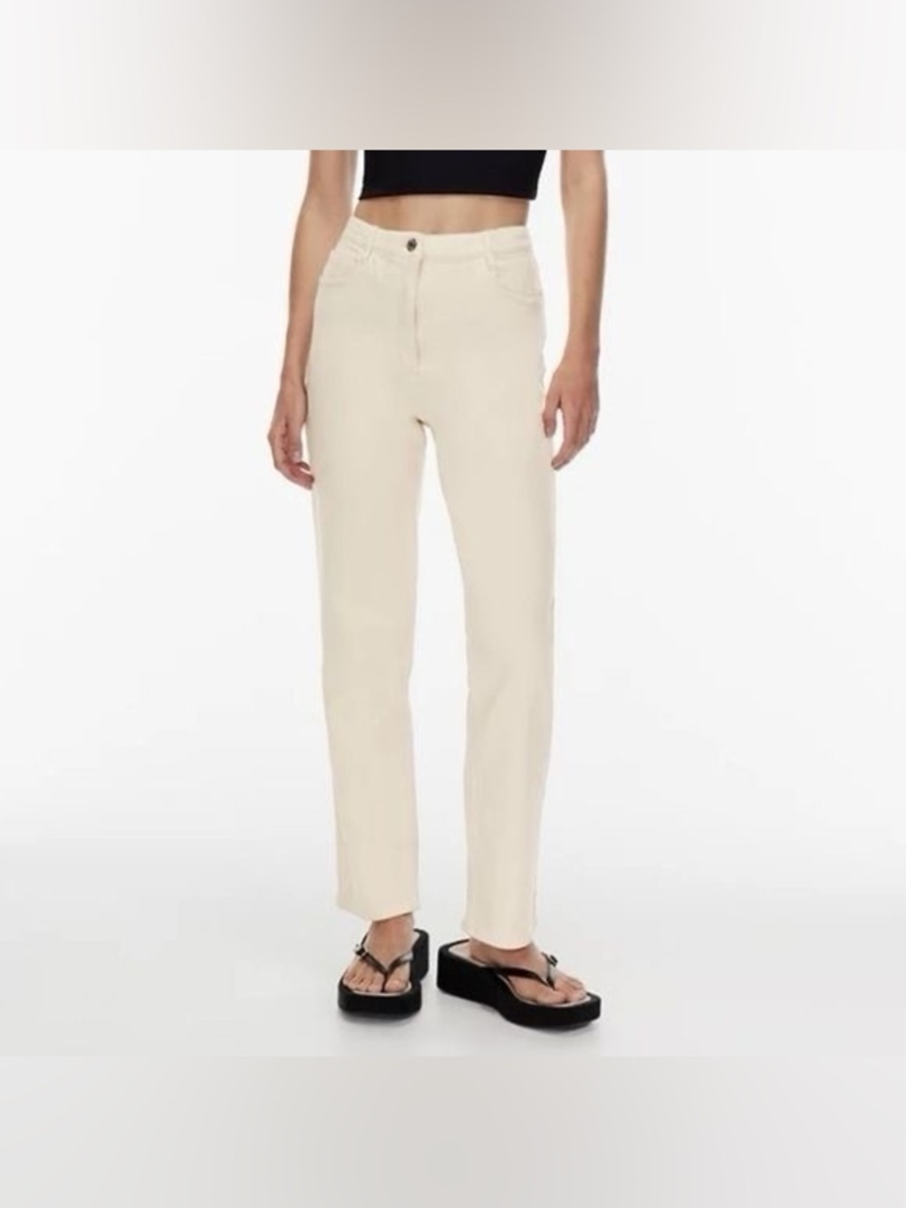Aritzia Wilfred Free Tan Straight Leg Jean | Size XS